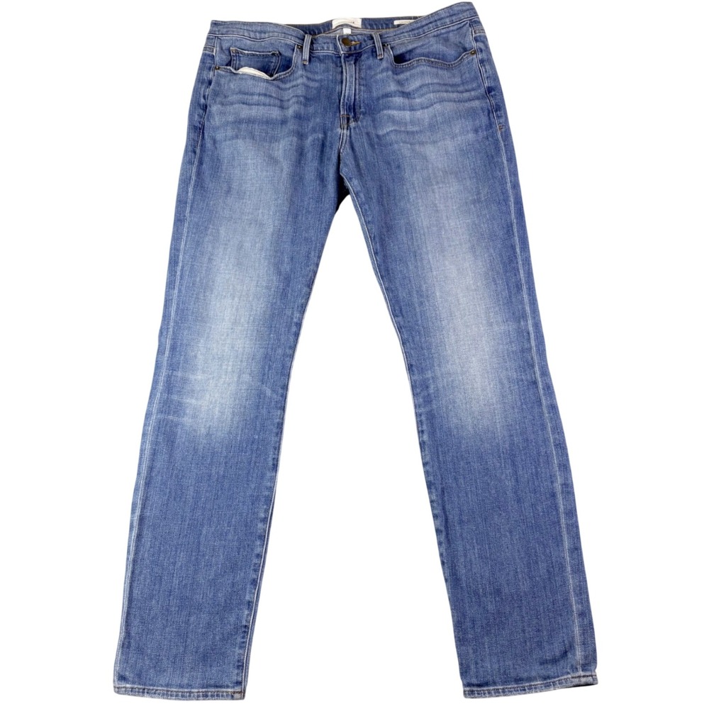 Frame 36 Blue L'Homme Skinny Jeans Noland Wash Stretch Denim LMHK0467